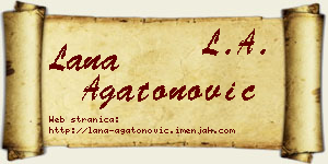 Lana Agatonović vizit kartica